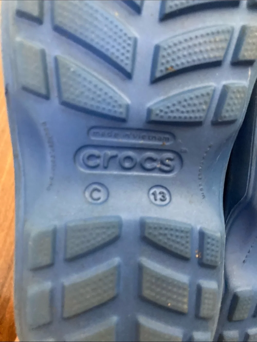 CROCS Kids Blue Pull Rain Boots Sz 13